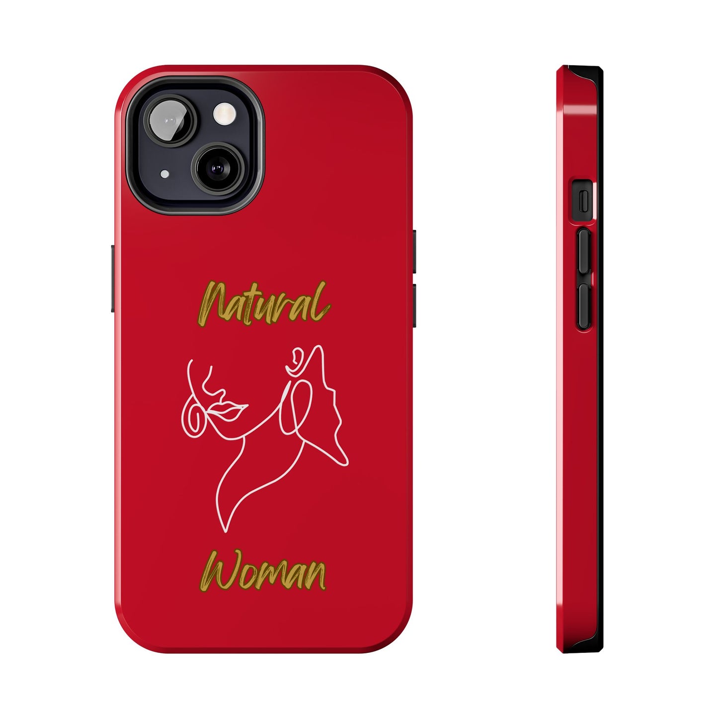 Natural Woman Lips (WL)Tough Phone Cases DARK RED