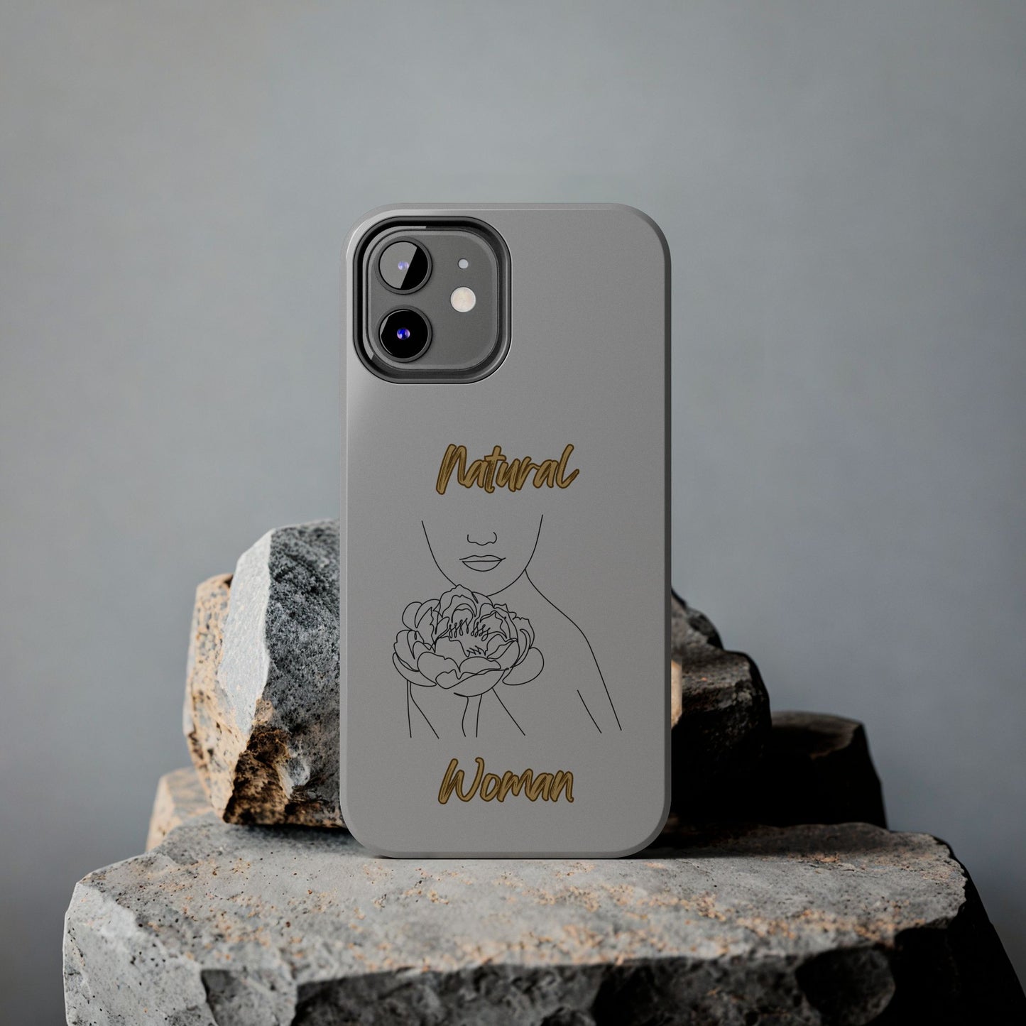 Natural Woman Kissed Flower (BL)Tough Phone Cases LIGHT GREY