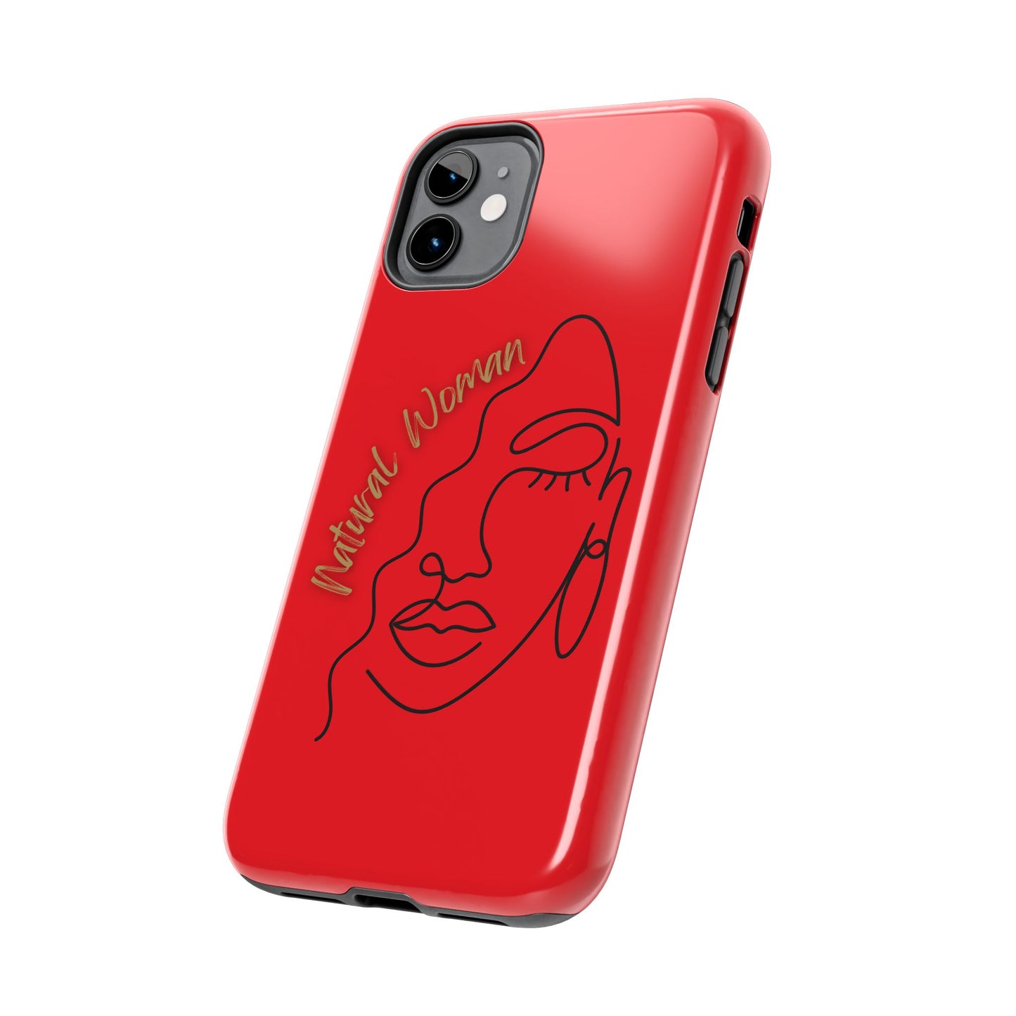 Natural Woman Half Face (BL)Tough Phone Case RED