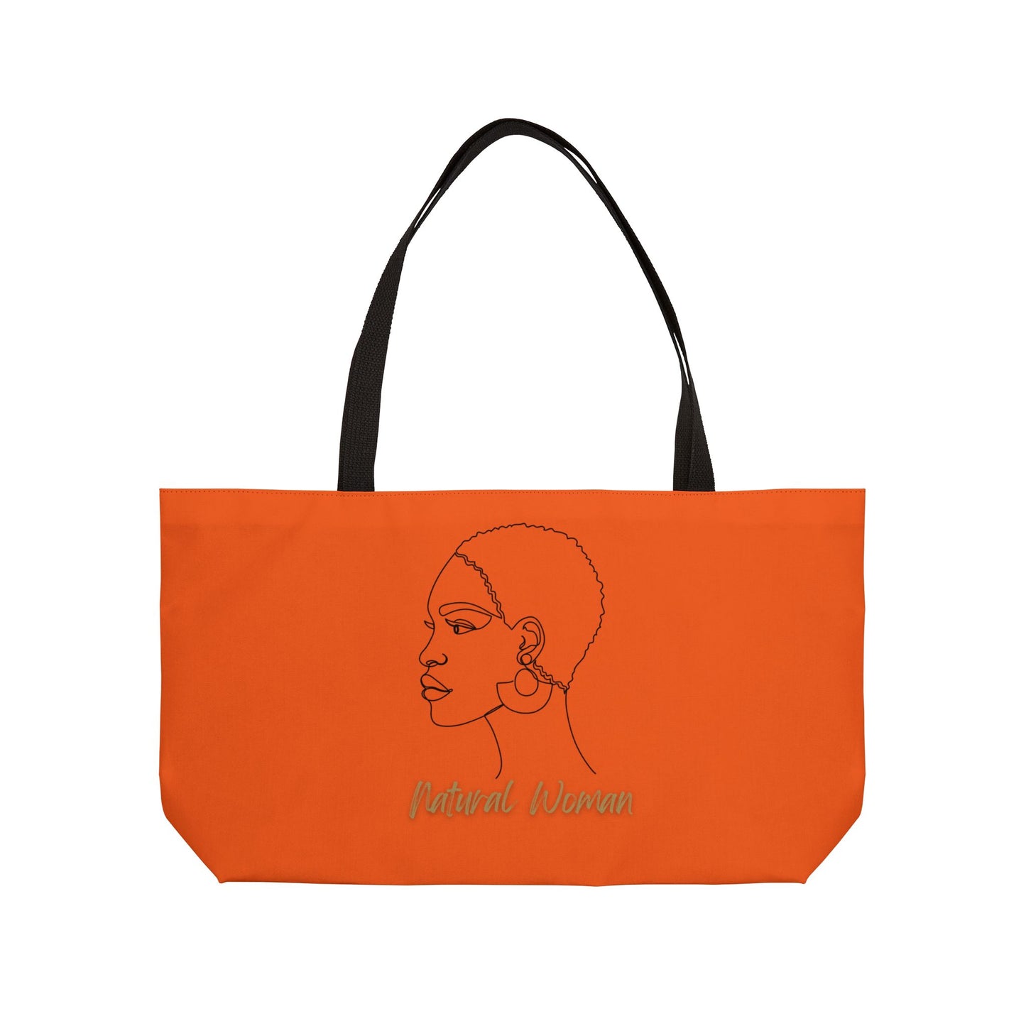 Natural Woman Finger Wave (BL) Weekender Tote Bag ORANGE