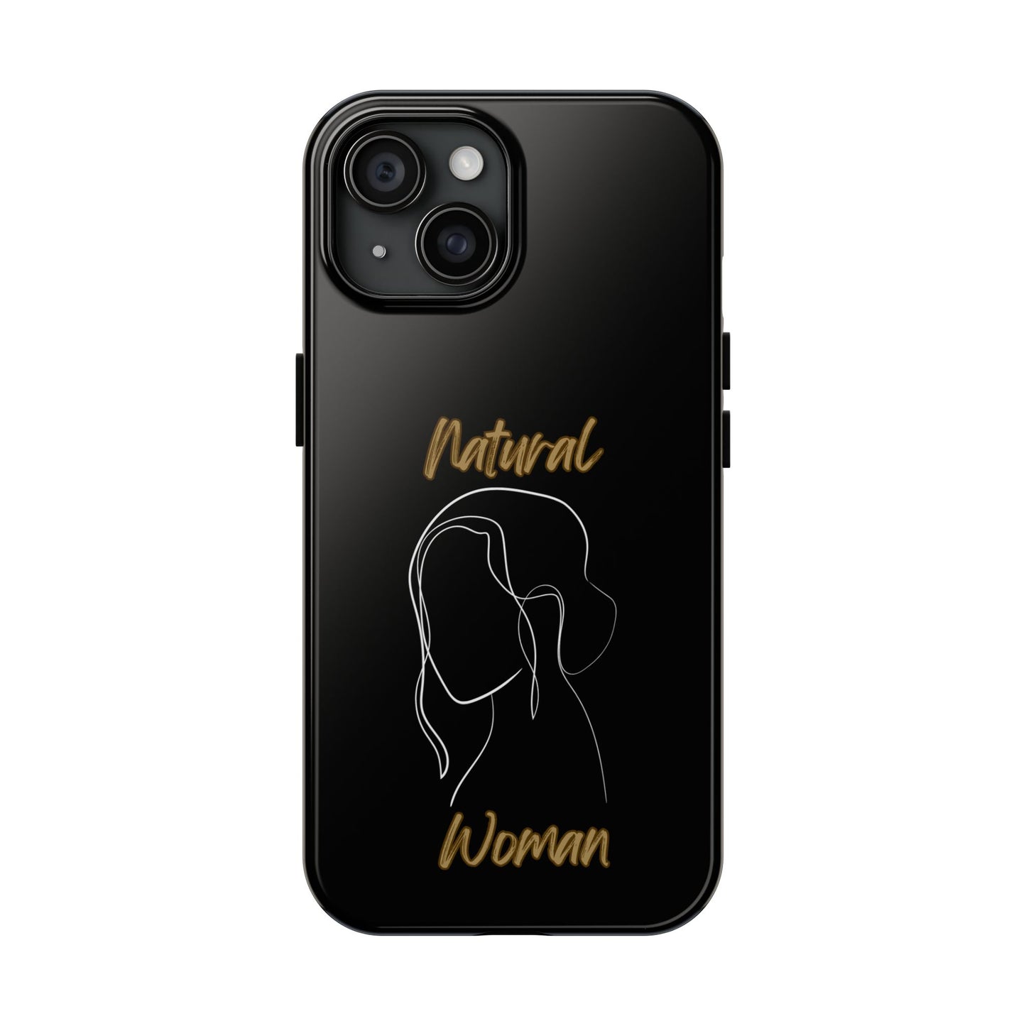 Natural Woman Hanging Hair (WL) Tough Phone Cases BLACK