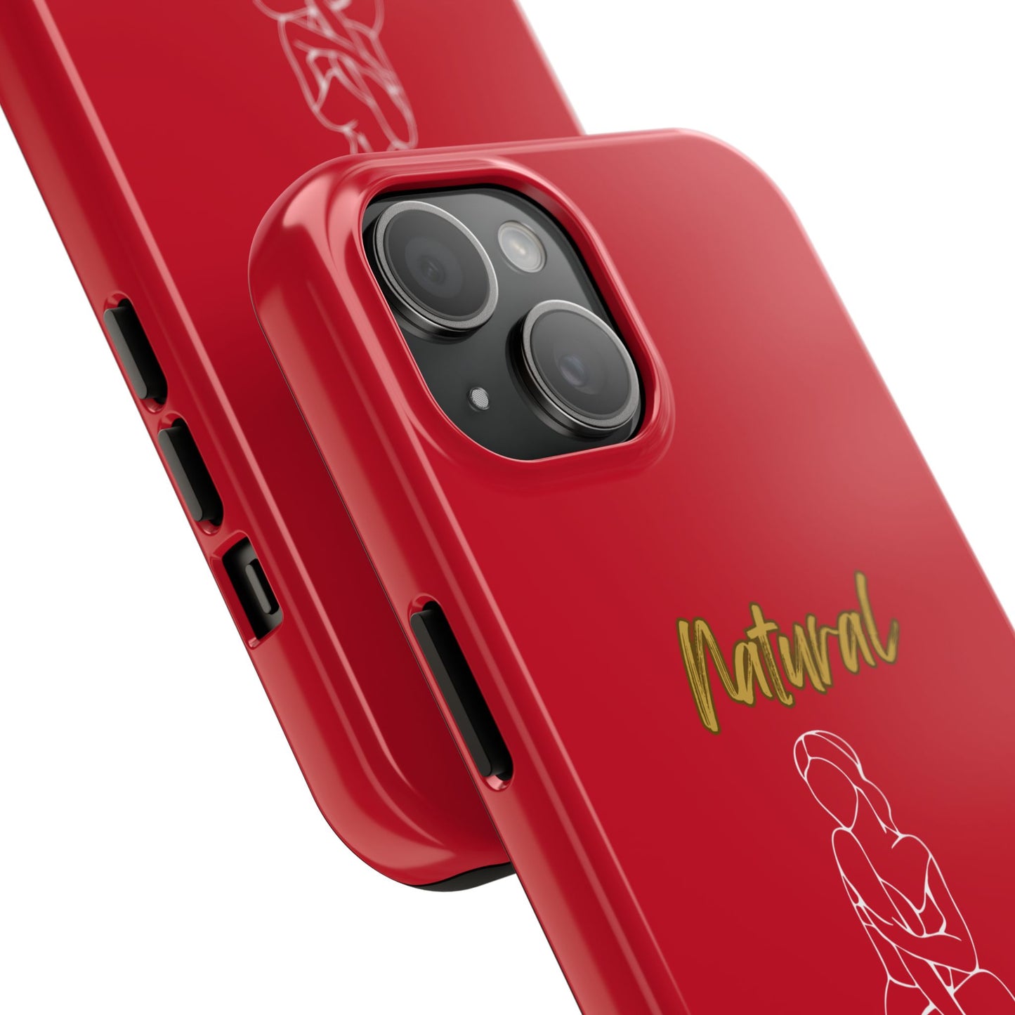 Natural Woman Shoulder Action (WL)Tough Phone Cases DARK RED