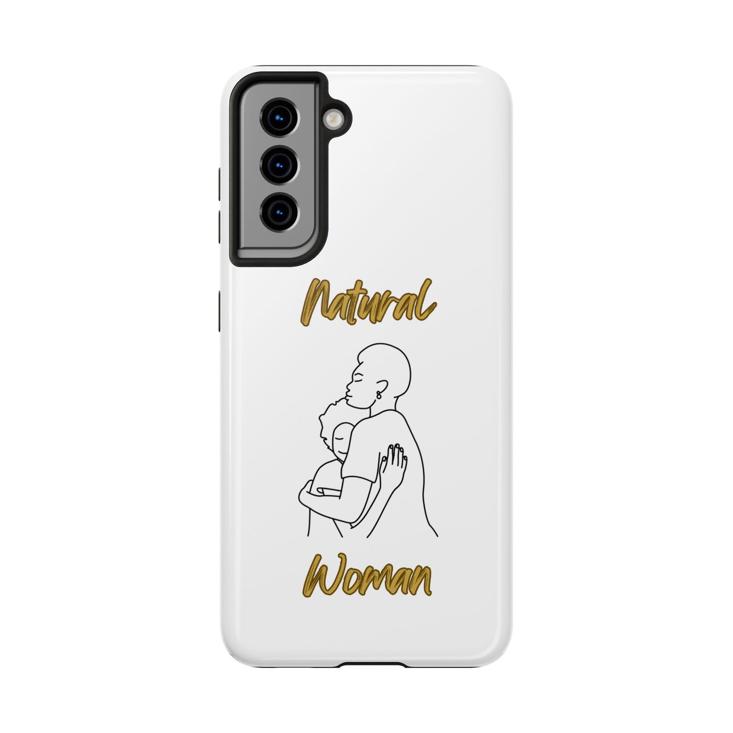 Natural Woman Safe With Momma (BL) Tough Phone Cases WHITE