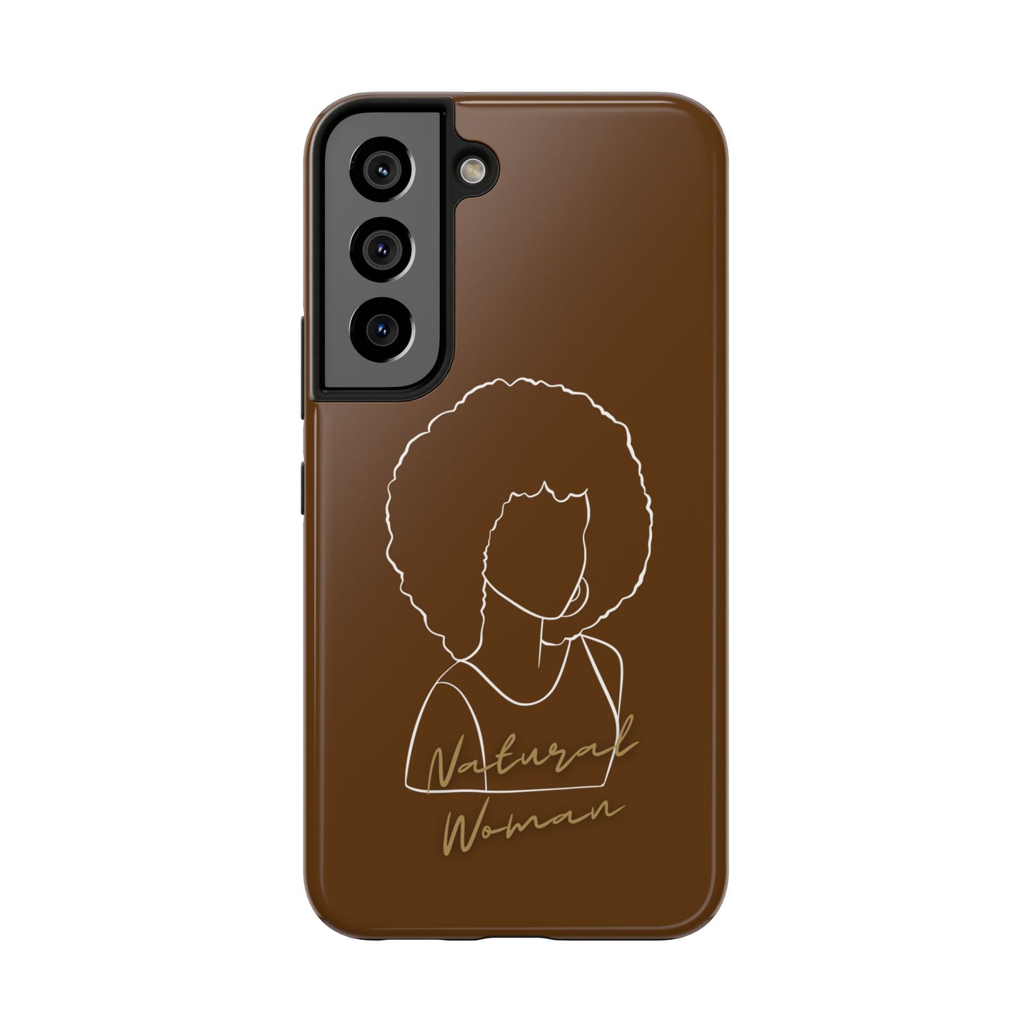 Natural Woman Afro (WL)Tough Phone Cases BROWN