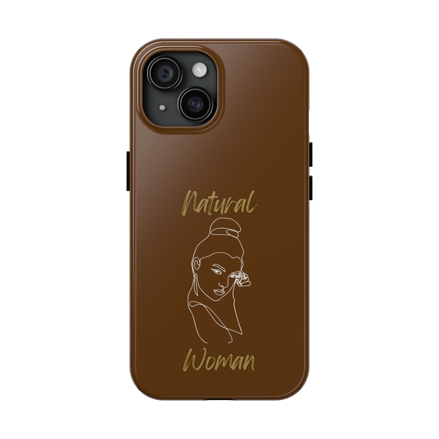Natural Woman Sassy Bun (WL) Tough Phone Cases BROWN