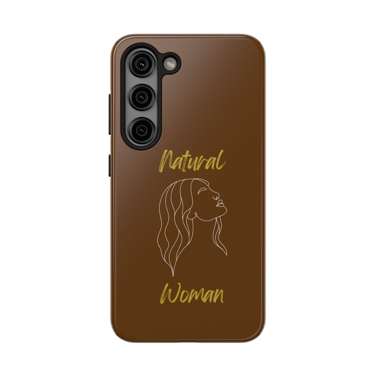 Natural Woman Breeze On Face (WL)Tough Phone Cases BROWN