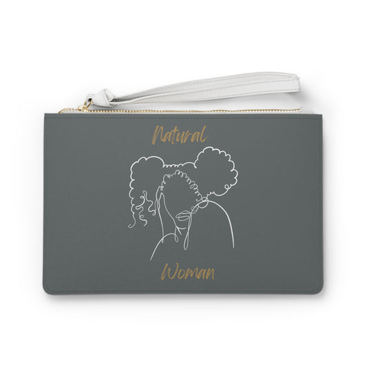 Natural Woman Twin Puffs (WL) Clutch Bag DARK GREY