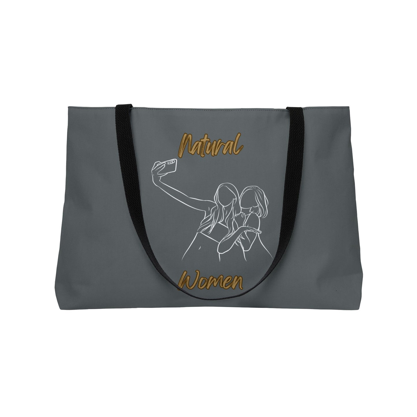 Natural Women Friends Selfie (WL) Weekender Tote Bag DARK GREY