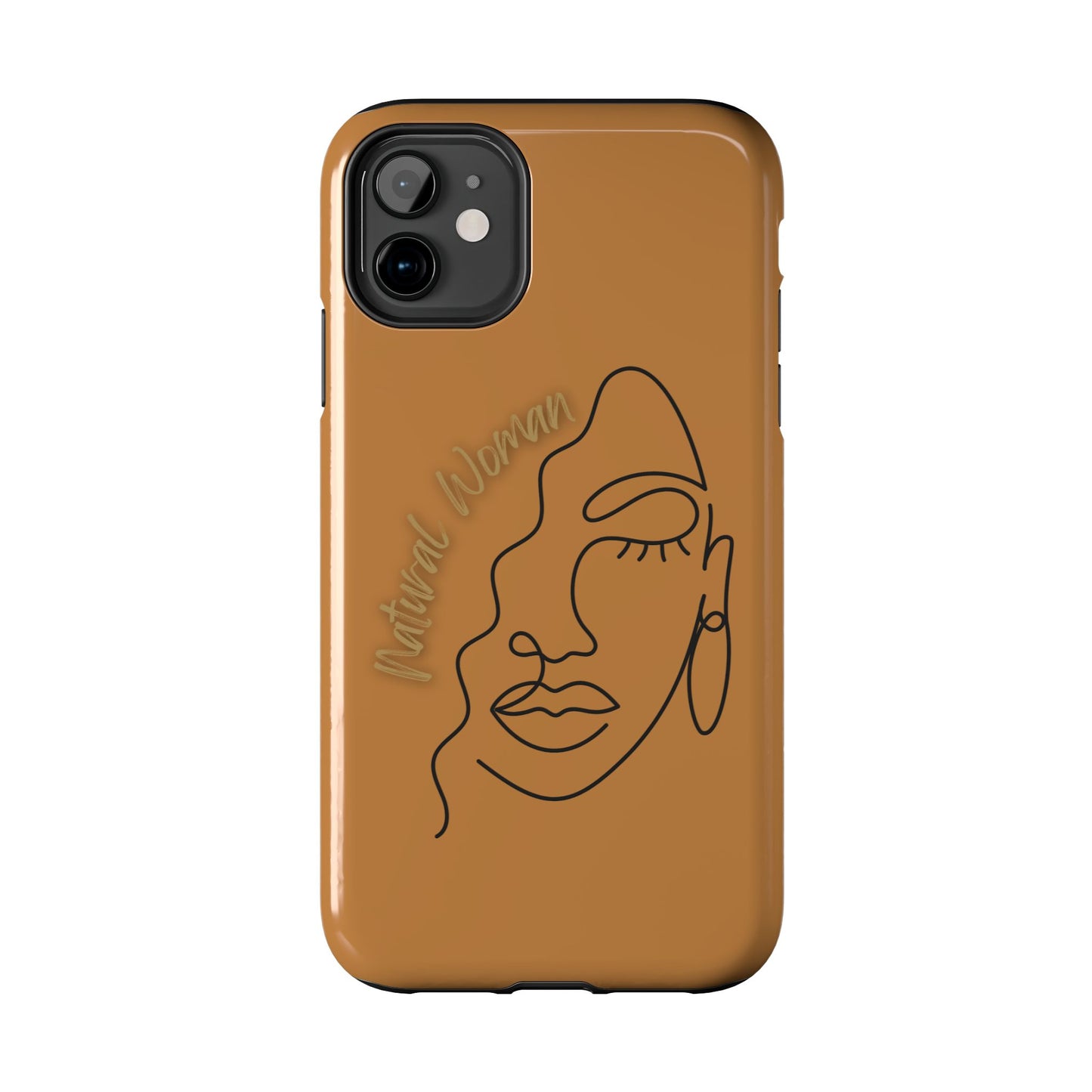 Natural Woman Half Face (BL)Tough Phone Case LIGHT BROWN