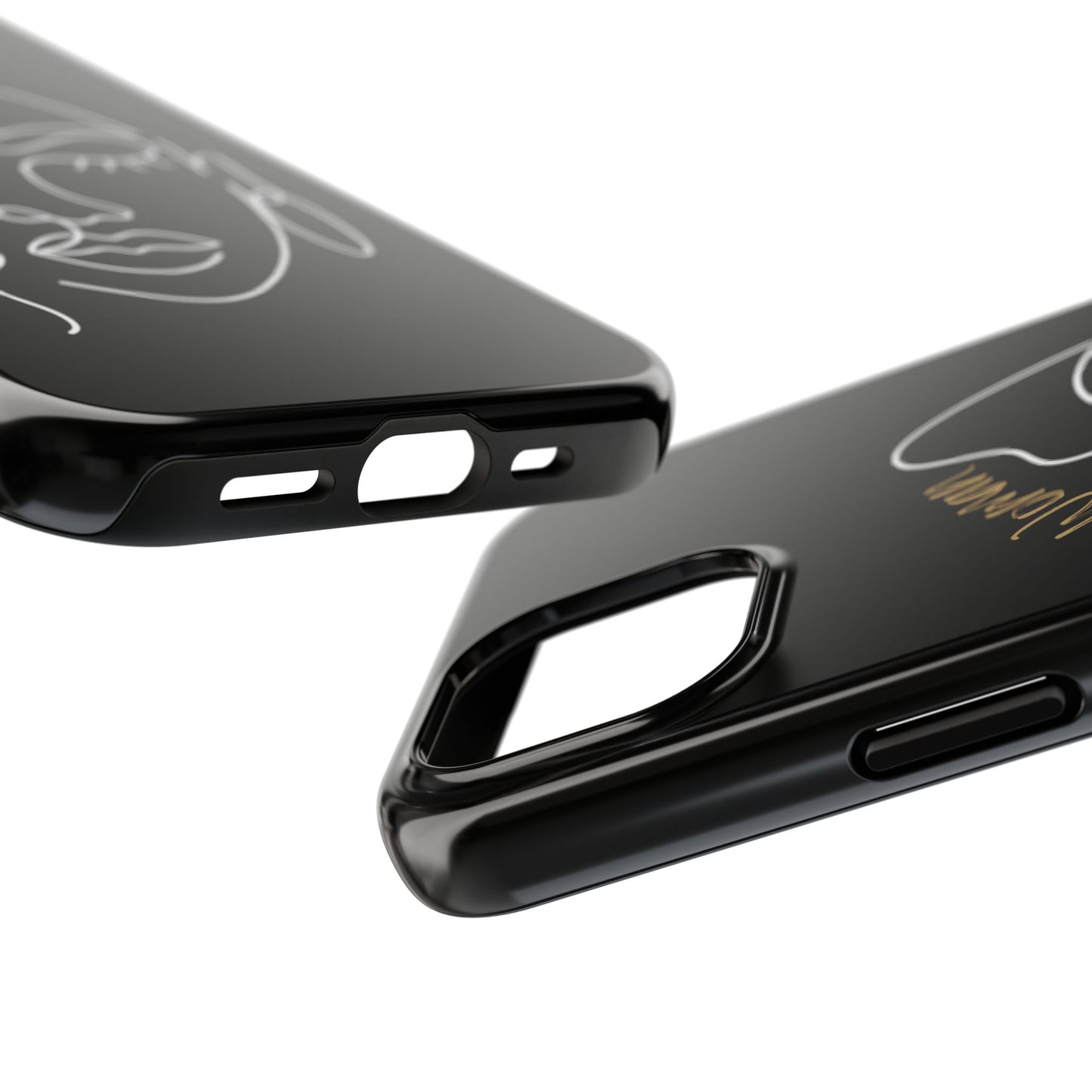 Natural Woman Half Face (WL)Tough Phone Case BLACK