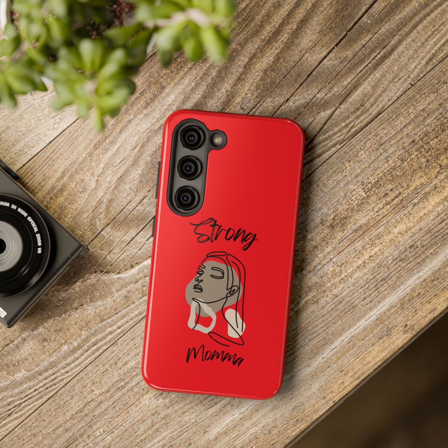 STRONG MOMMA Samsung Galaxy Tough Phone Cases (BL) Red