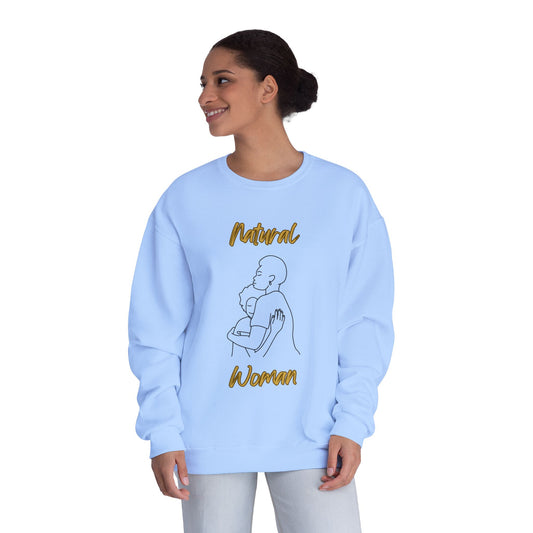 Natural Woman Safe With Momma (BL) Crewneck Sweatshirt