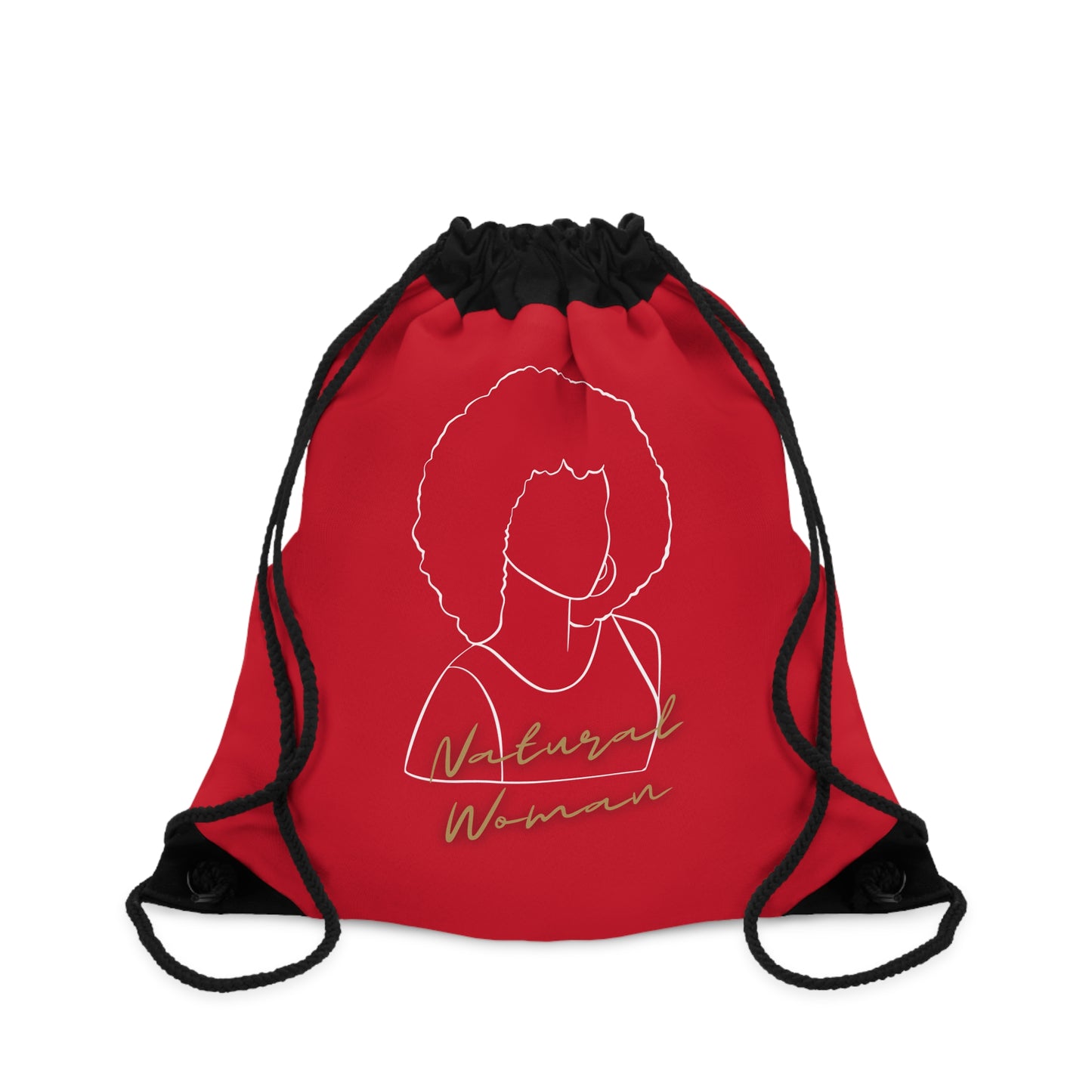 Natural Woman Afro (WL) Drawstring Bag DARK RED