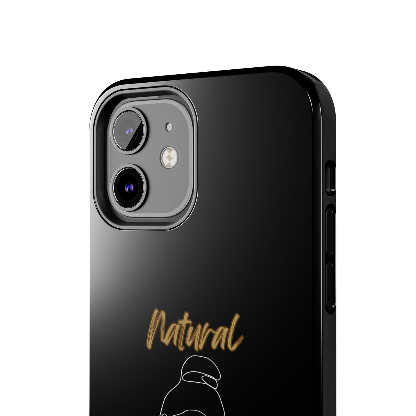 Natural Woman Sassy Bun (WL) Tough Phone Cases BLACK