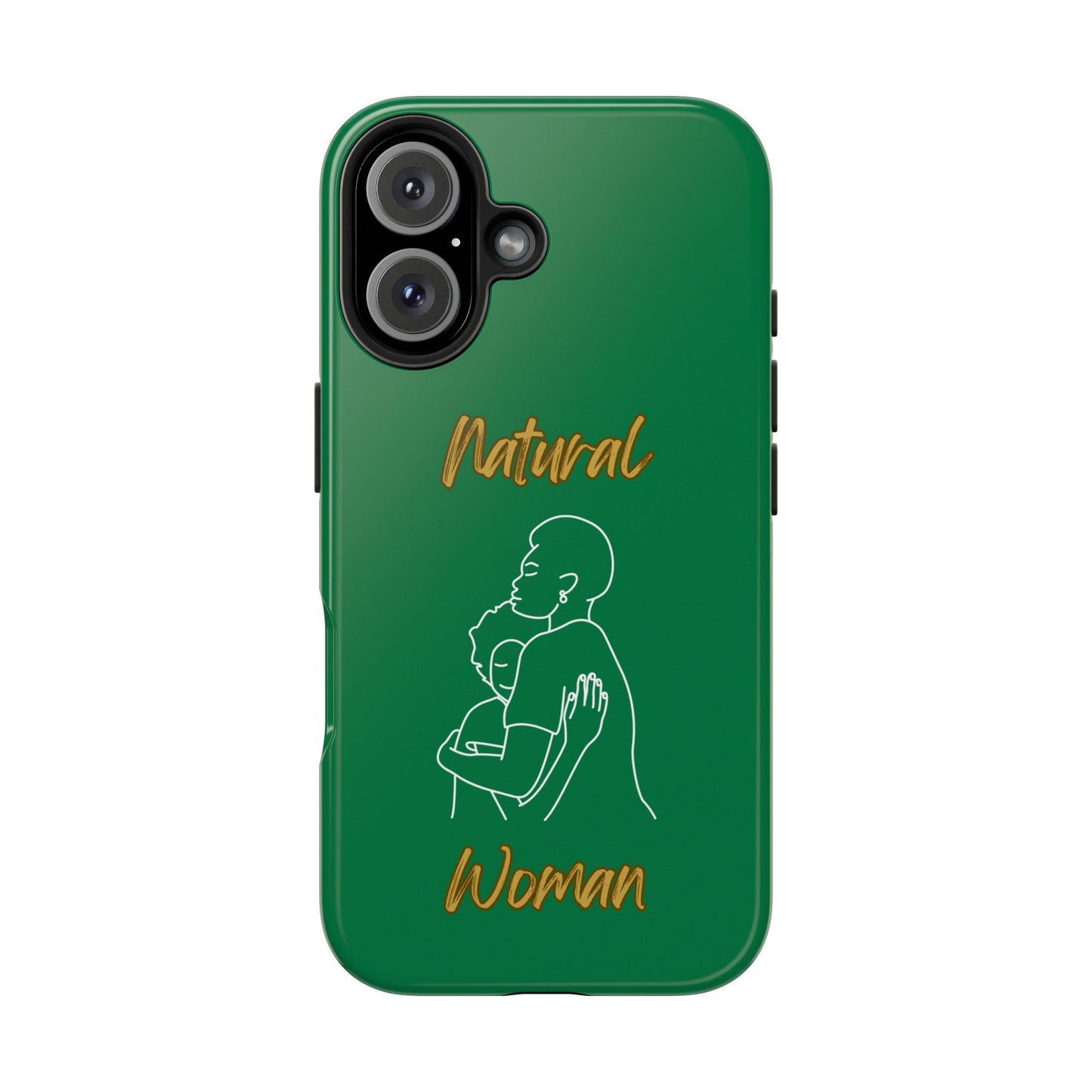 Natural Woman Safe With Momma (WL) Tough Phone Cases DARK GREEN