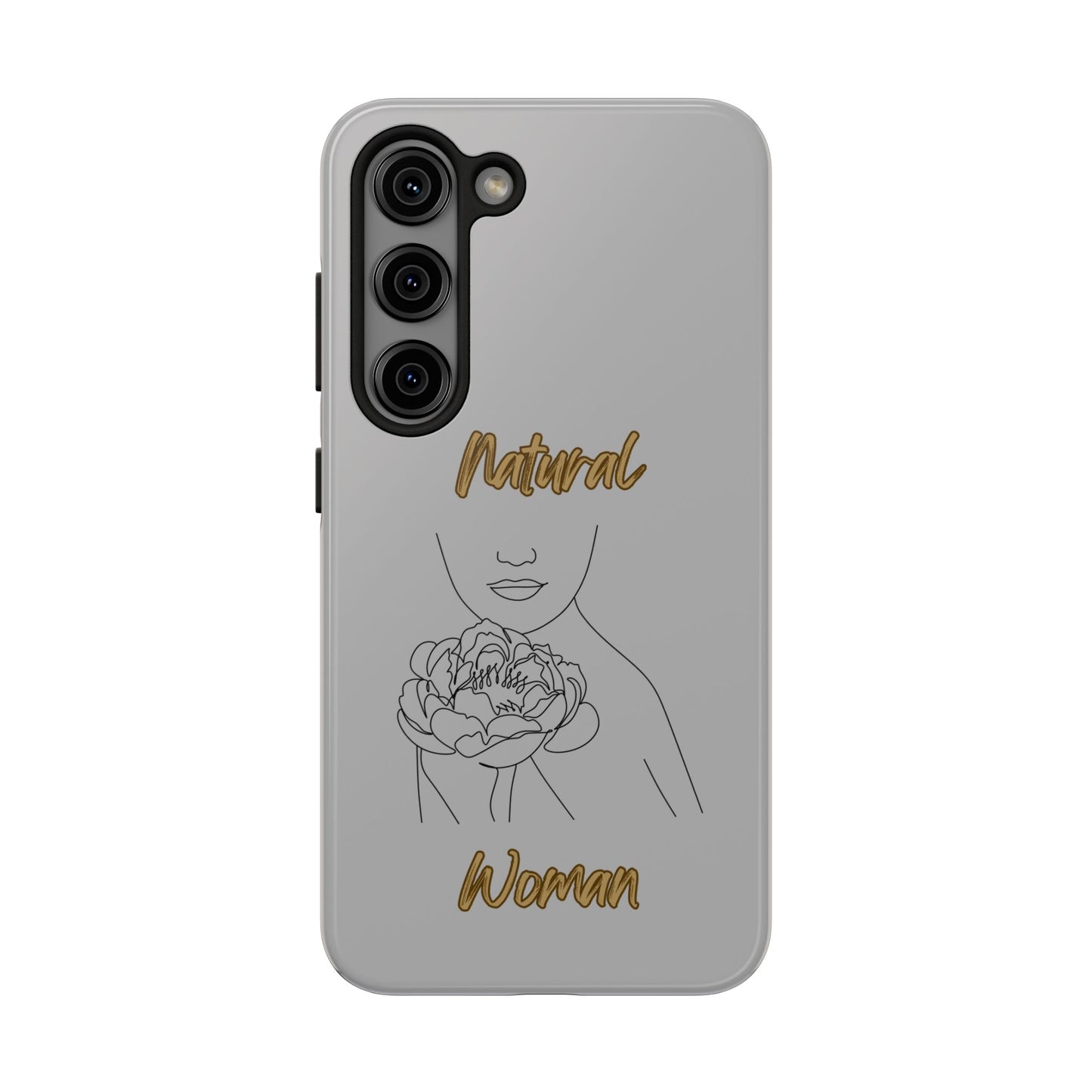 Natural Woman Kissed Flower (BL)Tough Phone Cases LIGHT GREY