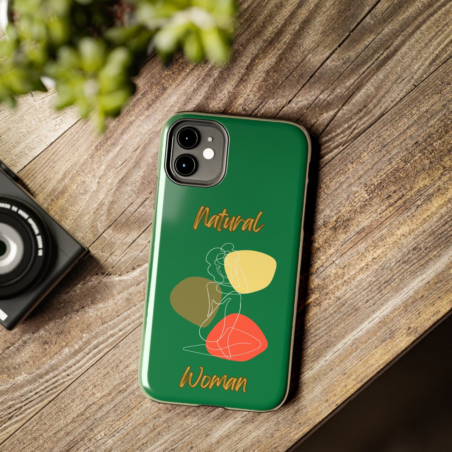 Natural Woman Colorful Pose (WL)Tough Phone Cases DARK GREEN