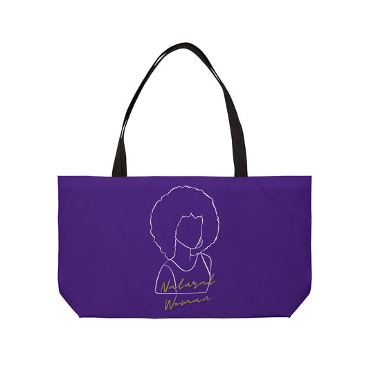 Natural Woman Afro (WL) Weekender Tote Bag PURPLE