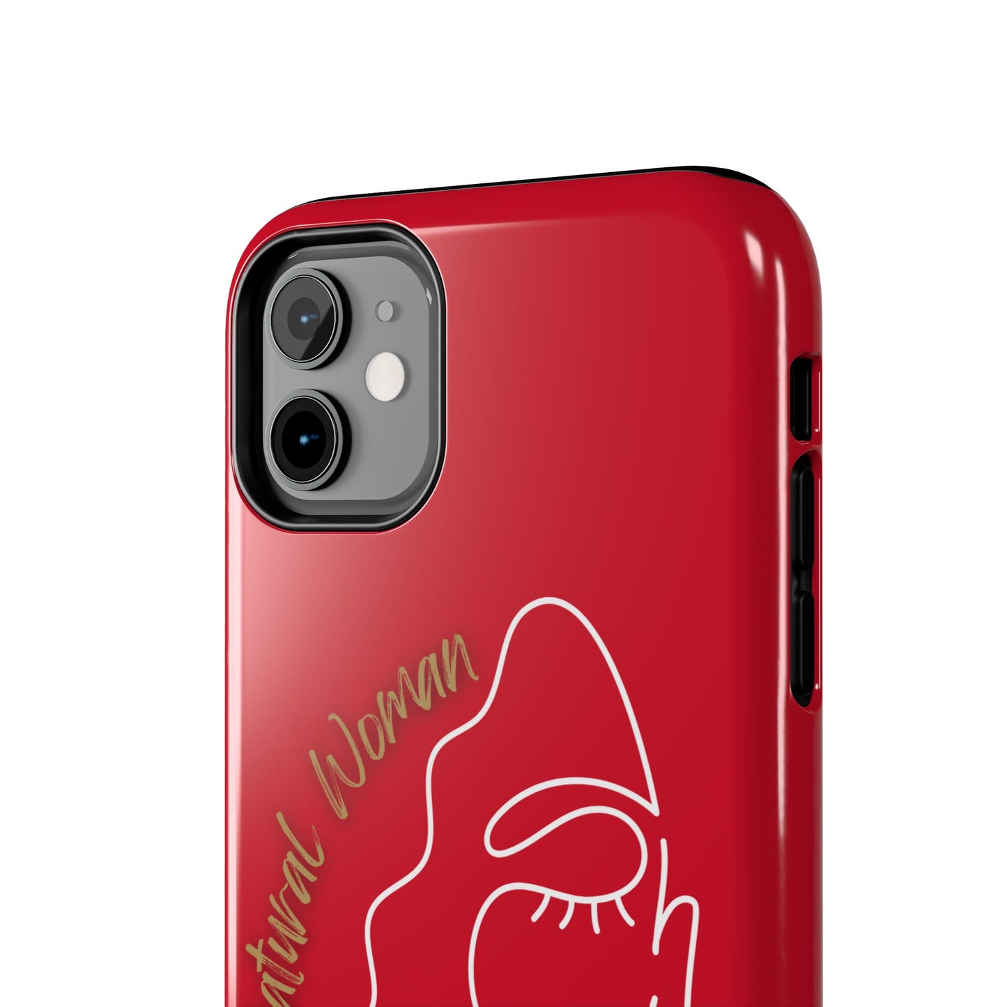 Natural Woman Half Face (WL)Tough Phone Case DARK RED