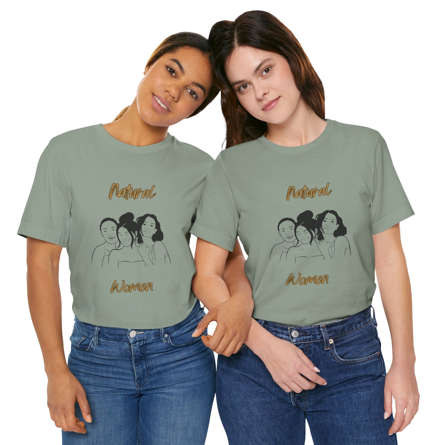 Natural Woman Laughing Friends (BL) Short Sleeve T-Shirt