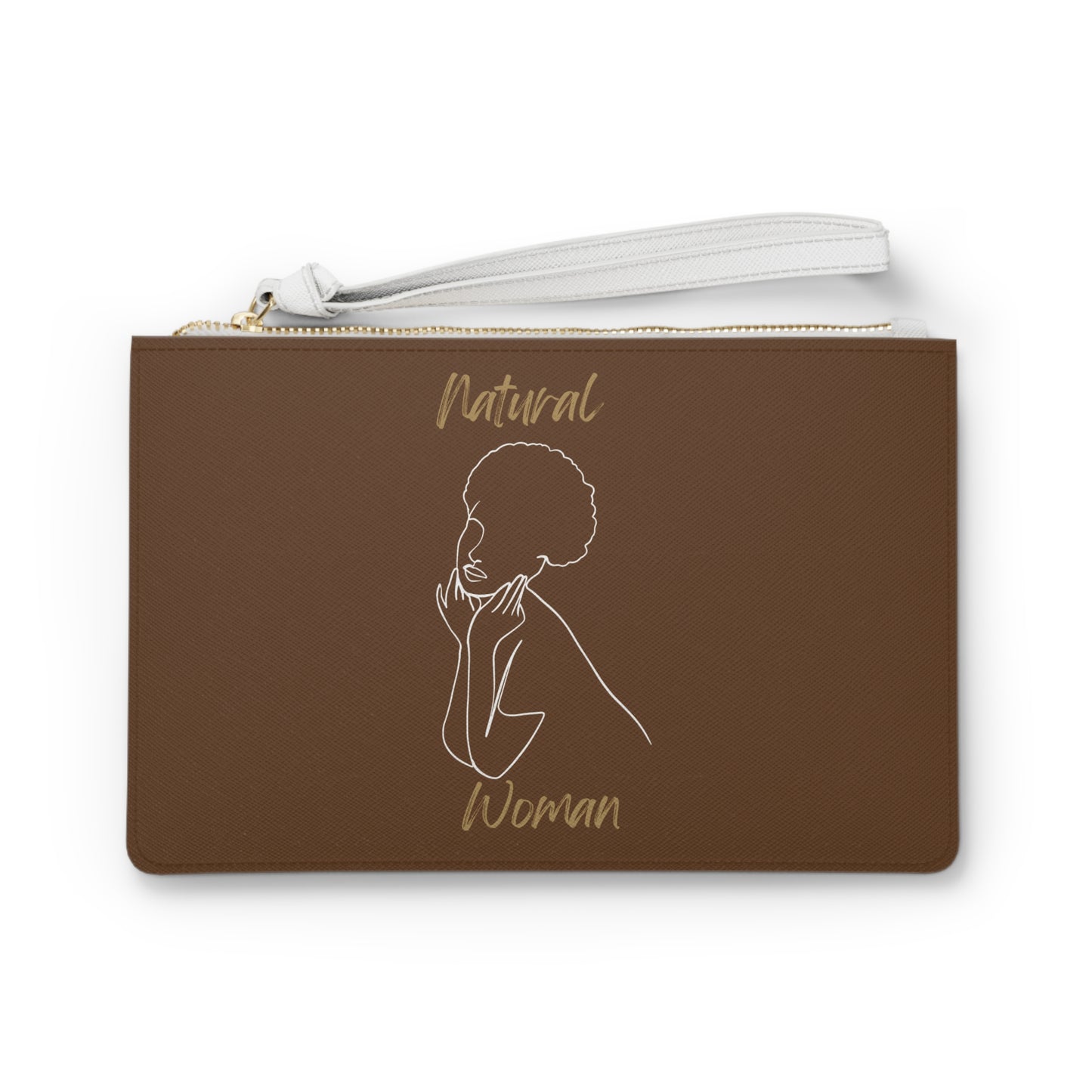 Natural Woman Cute Afro (WL) Clutch Bag BROWN