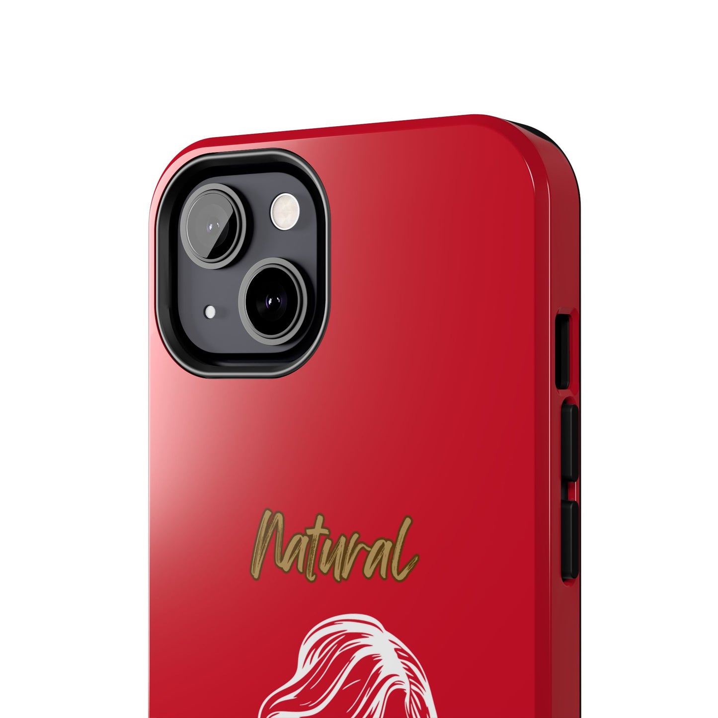 Natural Woman Long Curl (WL)Tough Phone Cases DARK RED