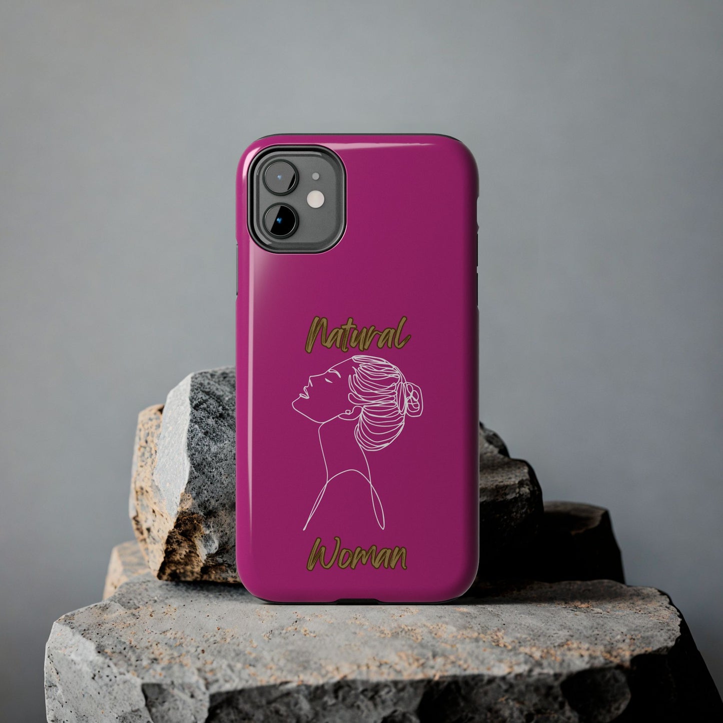 Natural Woman Wet Bun (WL) Tough Phone Cases PINK