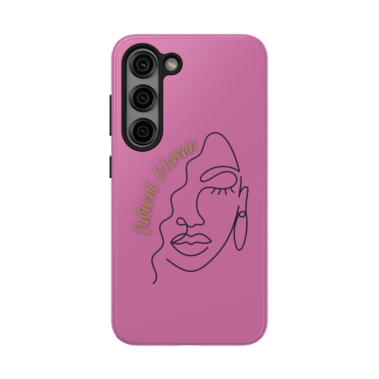 Natural Woman Half Face (BL)Tough Phone Case LIGHT PINK