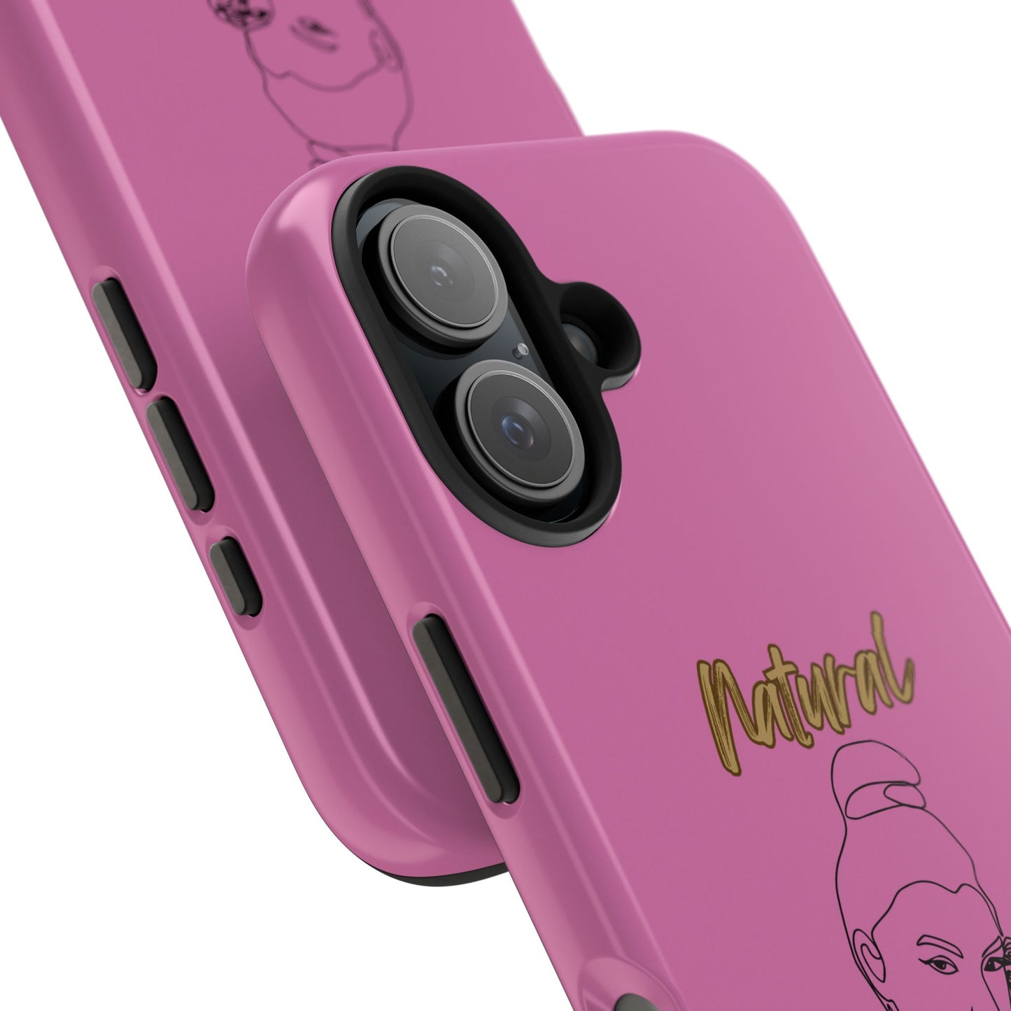 Natural Woman Sassy Bun (BL) Tough Phone Cases LIGHT PINK