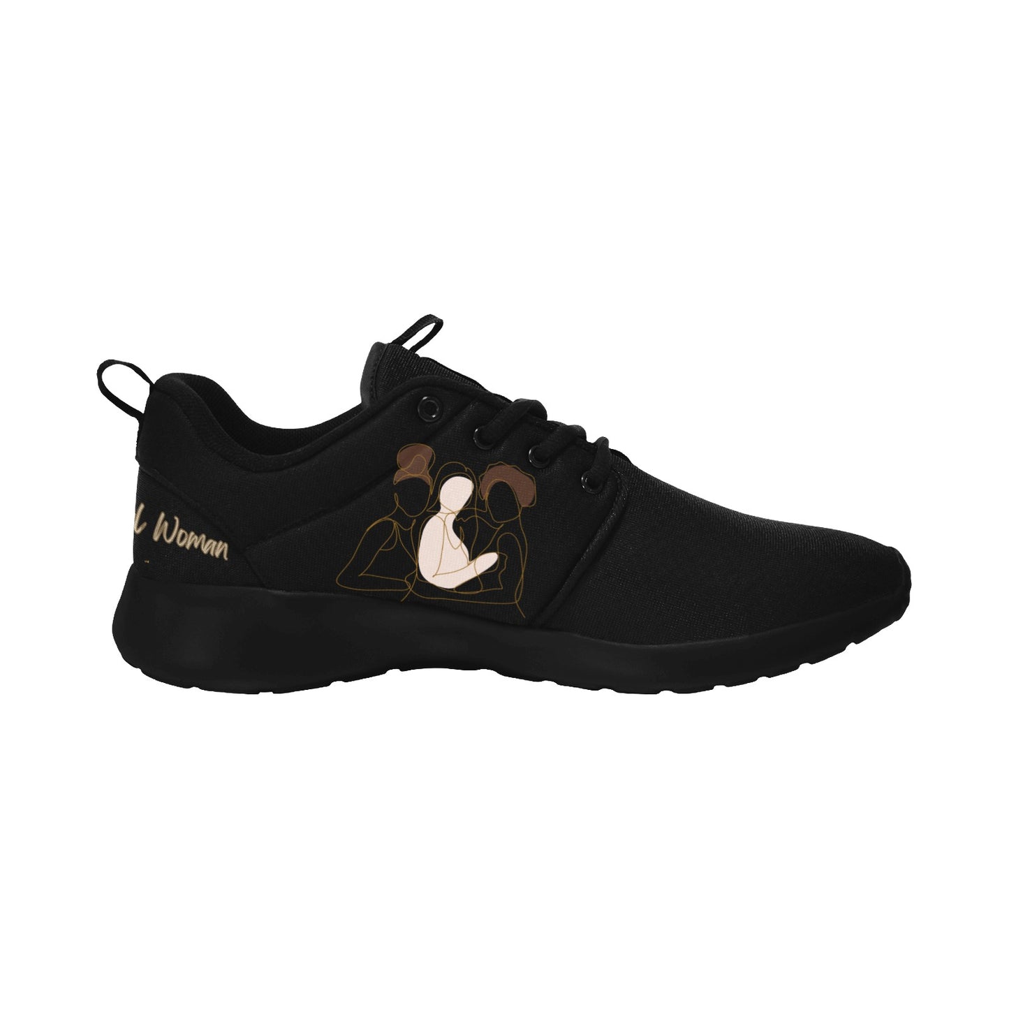 Natural Women FRIENDS (WL) BLACK w/ Black Sole Sneakers