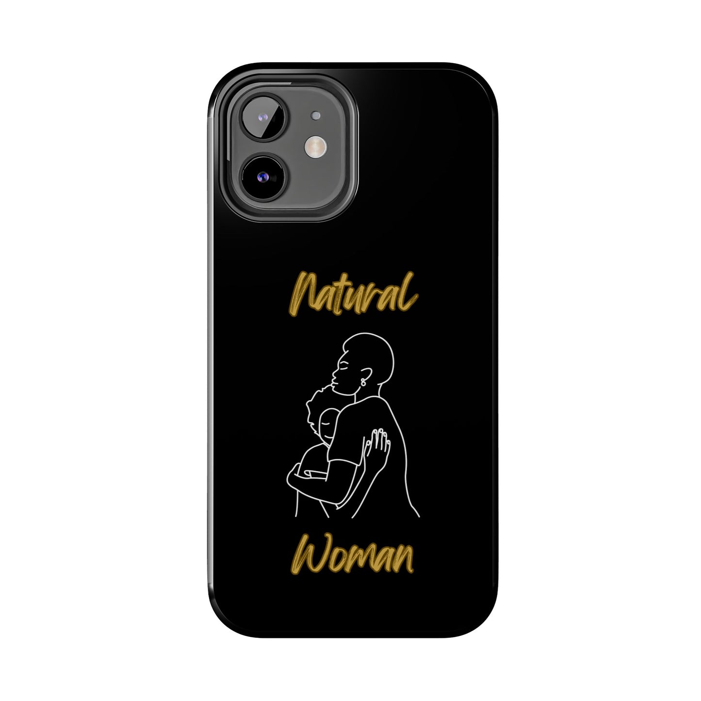 Natural Woman Safe With Momma (WL) Tough Phone Cases BLACK