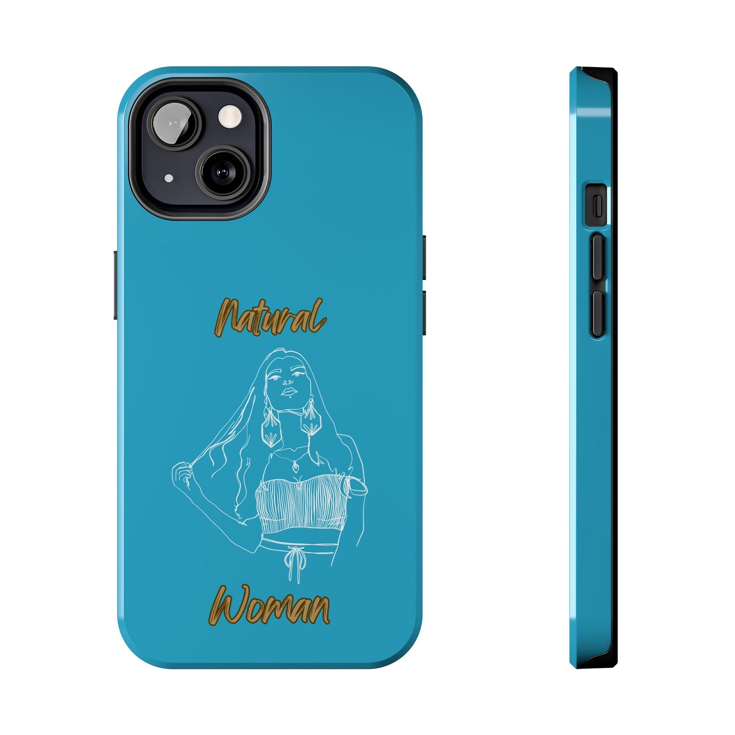 Natural Woman Thinking (WL)Tough Phone Cases TURQUOISE