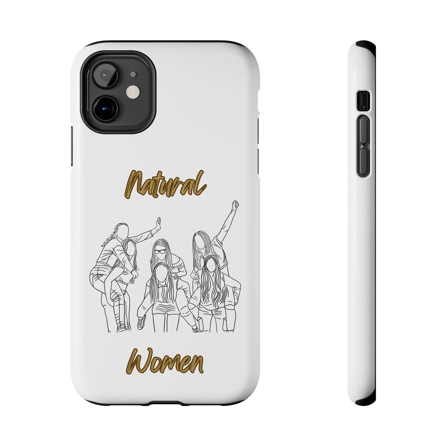 Natural Woman Piggy Back (BL)Tough Phone Cases WHITE