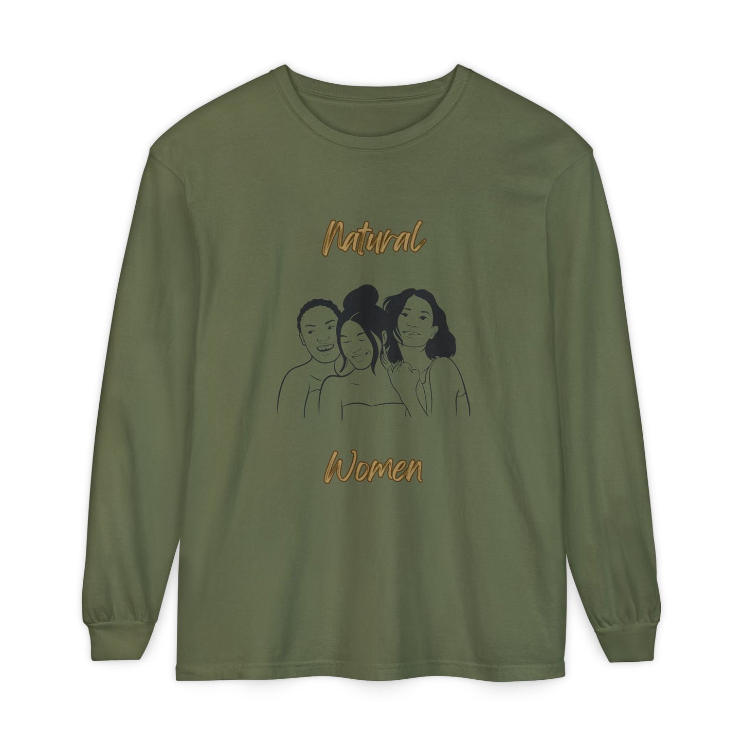 Natural Woman Laughing Friends (BL) Long Sleeve T-Shirt