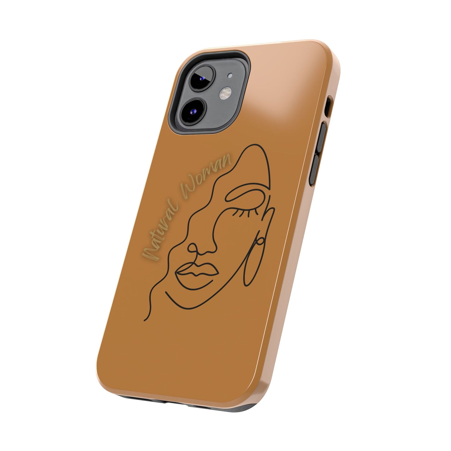 Natural Woman Half Face (BL)Tough Phone Case LIGHT BROWN