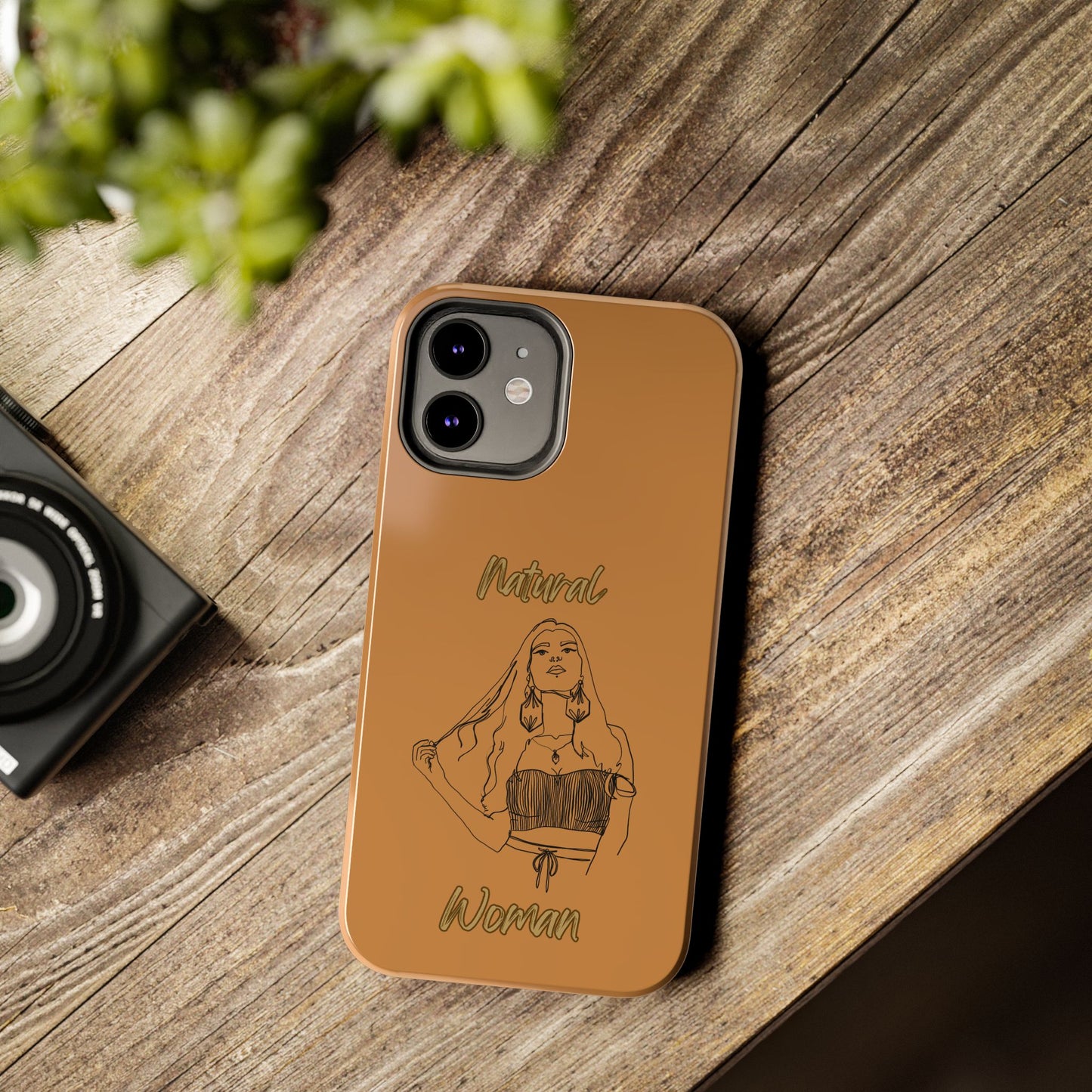 Natural Woman Thinking (BL)Tough Phone Cases LIGHT BROWN