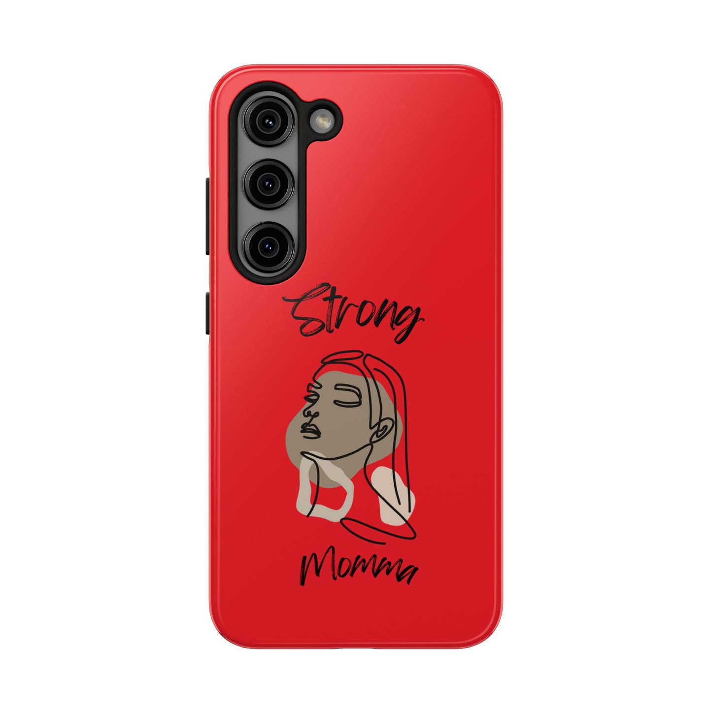 STRONG MOMMA Samsung Galaxy Tough Phone Cases (BL) Red