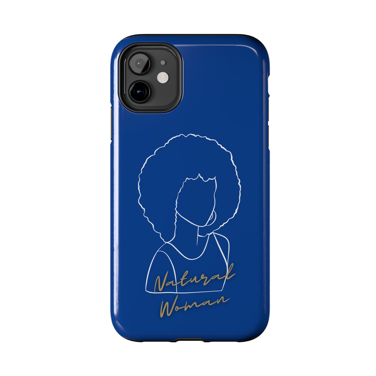 Natural Woman Afro (WL)Tough Phone Cases DARK BLUE