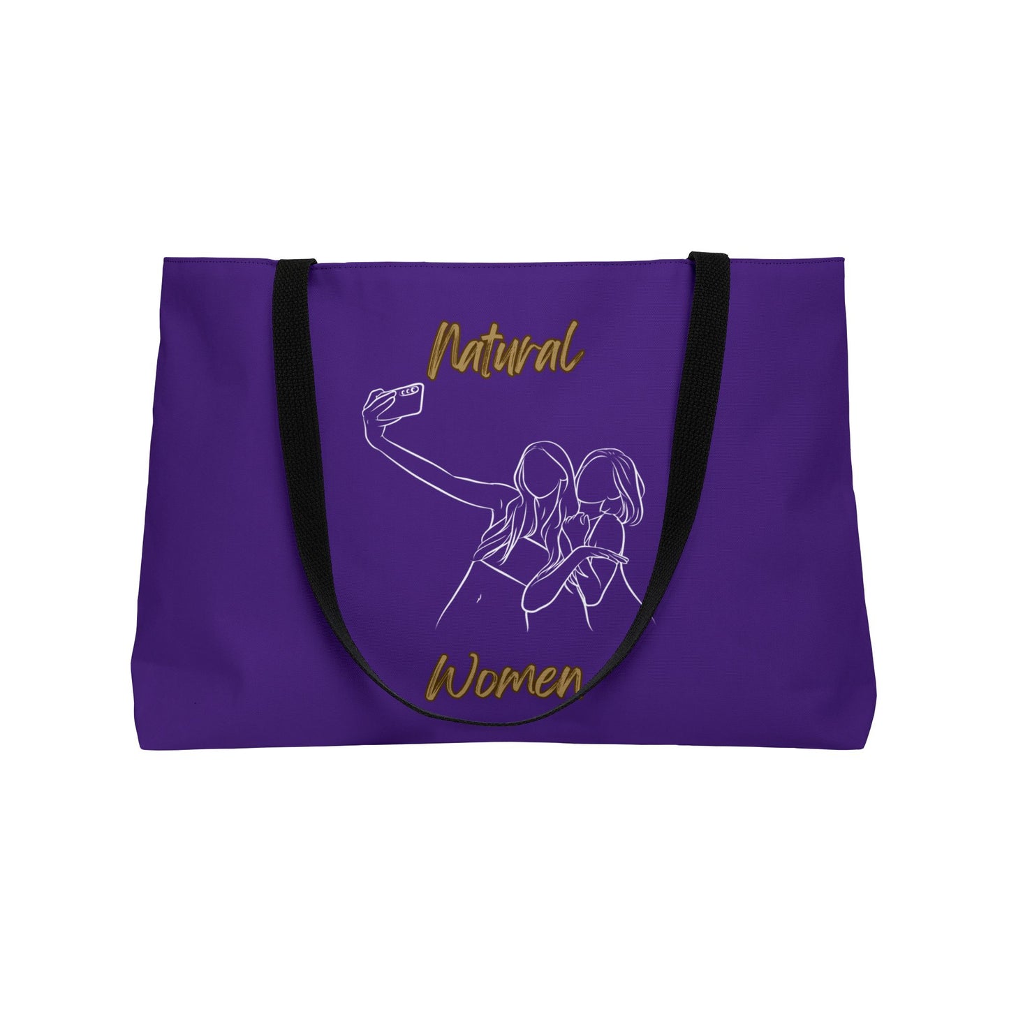 Natural Women Friends Selfie (WL) Weekender Tote Bag PURPLE