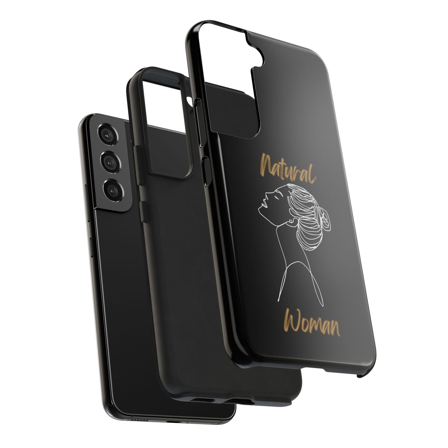 Natural Woman Wet Bun (WL) Tough Phone Cases BLACK
