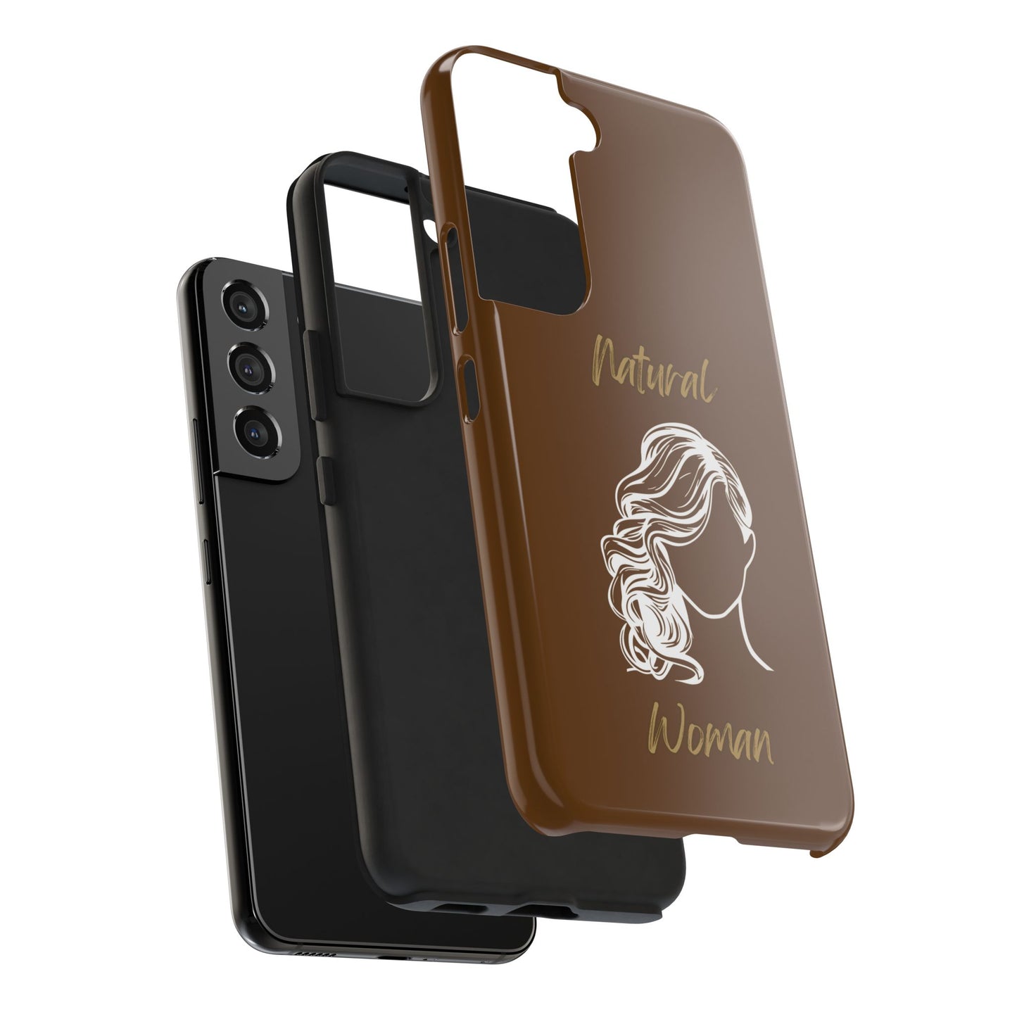 Natural Woman Long Curl (WL)Tough Phone Cases BROWN