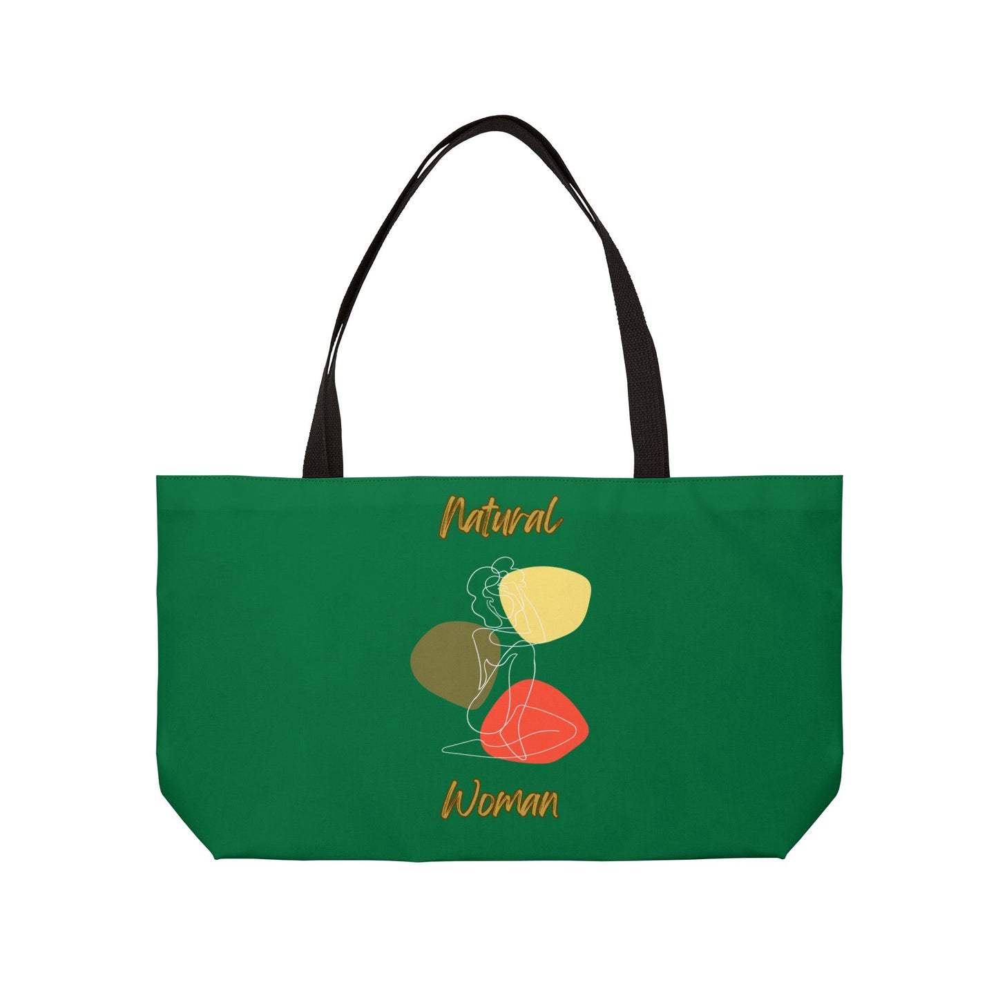 Natural Woman Colorful Pose (WL) Weekender Tote Bag DARK GREEN