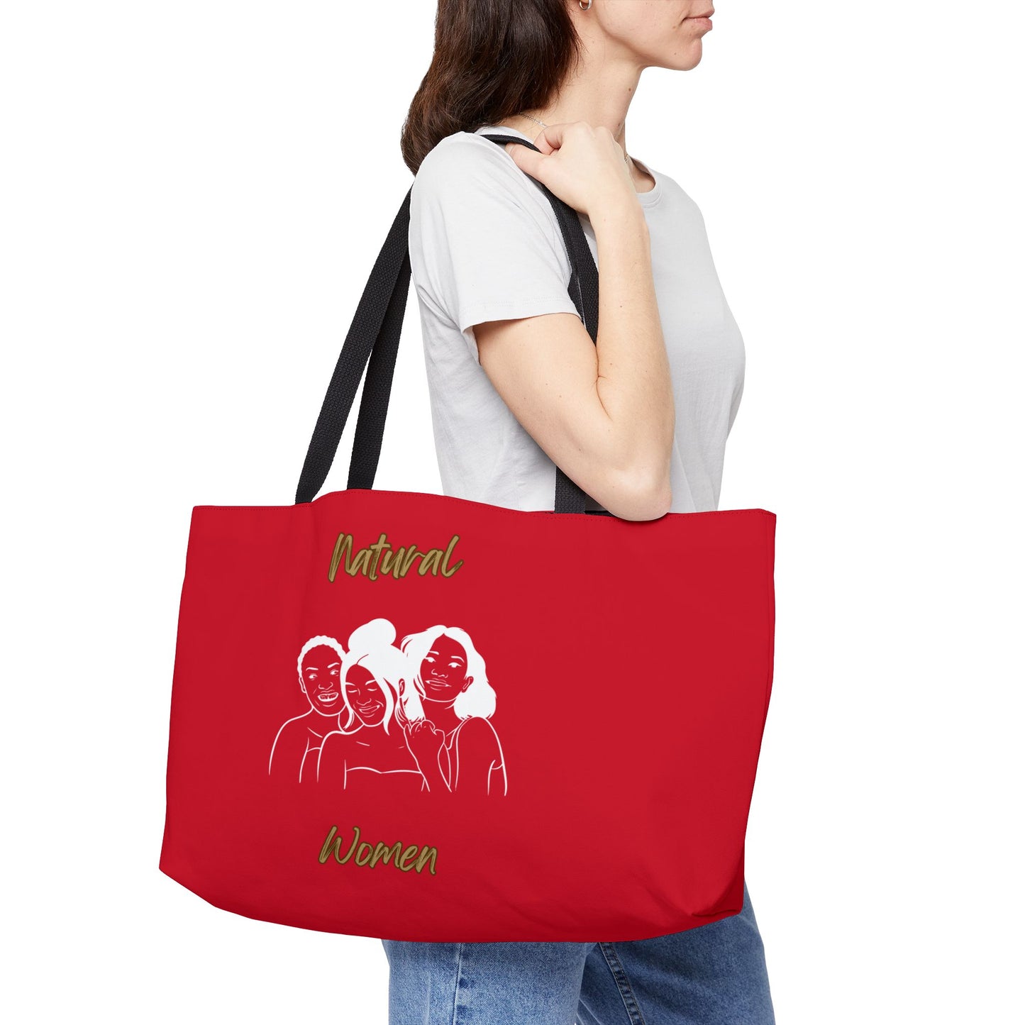 Natural Women Laughing Friends (WL) Weekender Tote Bag DARK RED