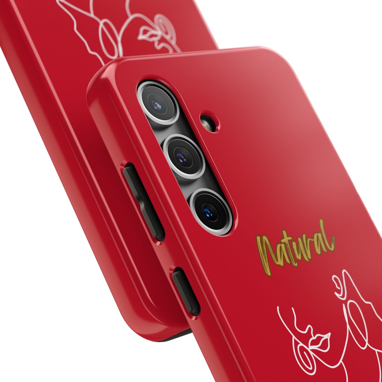 Natural Woman Lips (WL)Tough Phone Cases DARK RED