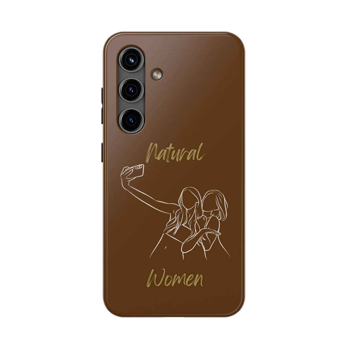 Natural Woman Friends Selfie (WL)Tough Phone Cases BROWN