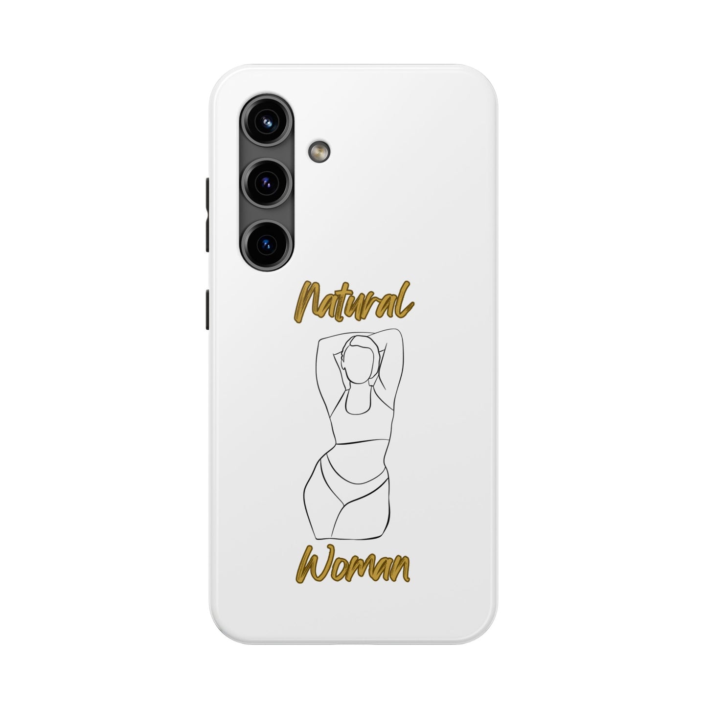 Natural Woman I Love Me (BL)Tough Phone Cases WHITE