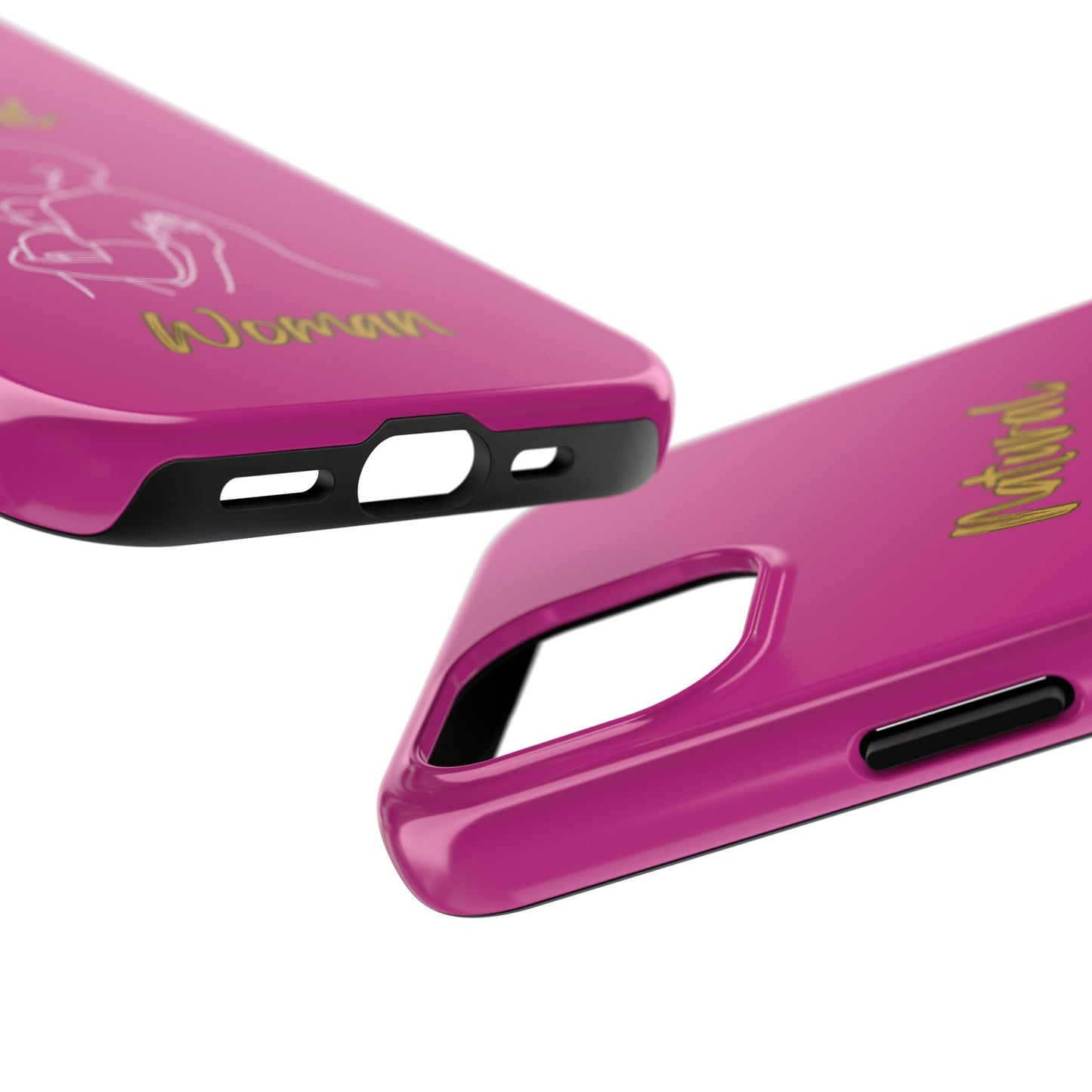 Natural Woman Safe With Momma (WL) Tough Phone Cases PINK