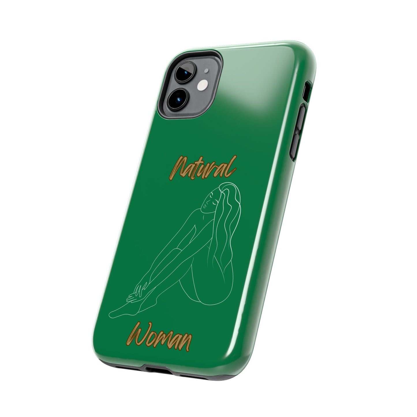 Natural Woman Beauty (WL) Tough Phone Cases DARK GREEN