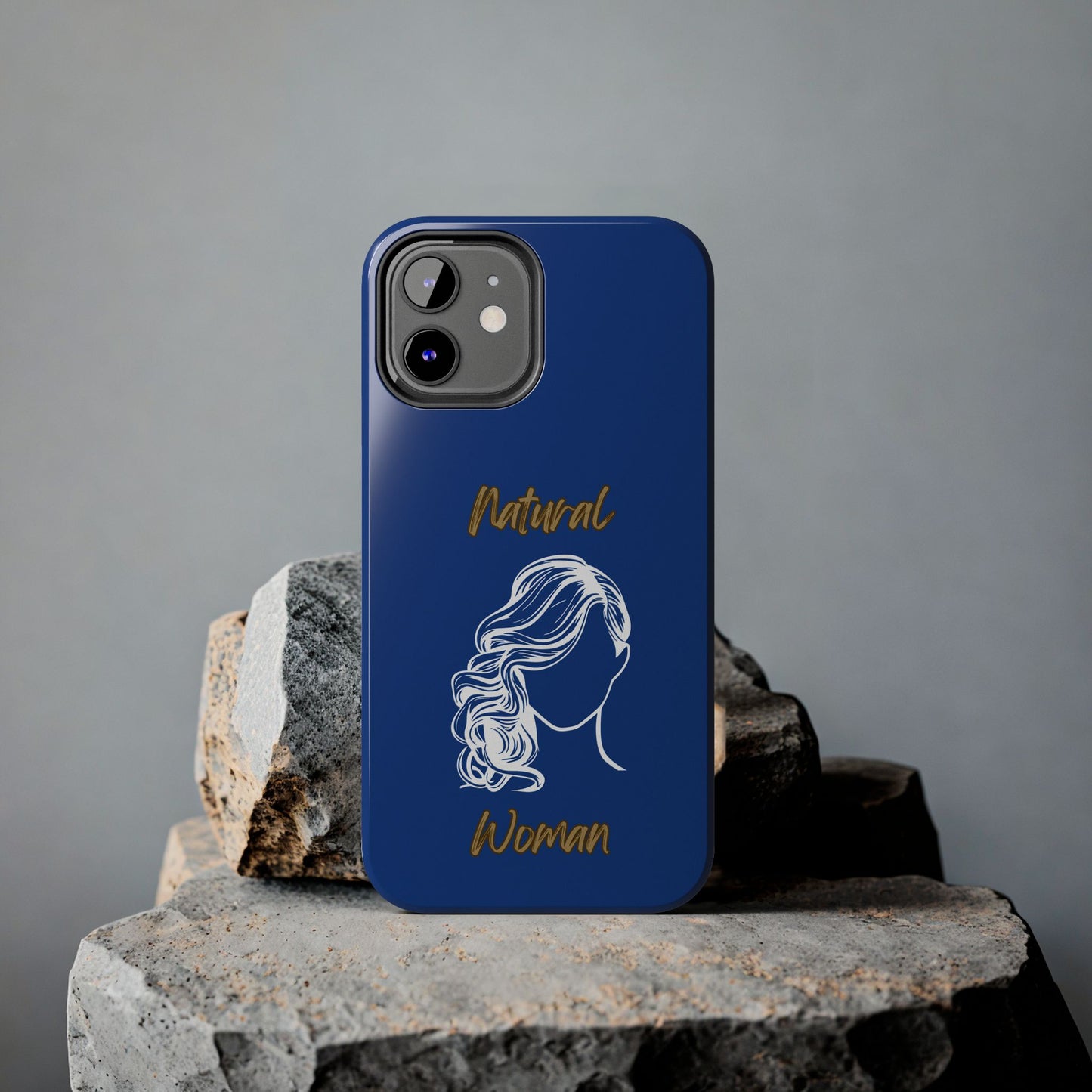 Natural Woman Long Curl (WL)Tough Phone Cases DARK BLUE