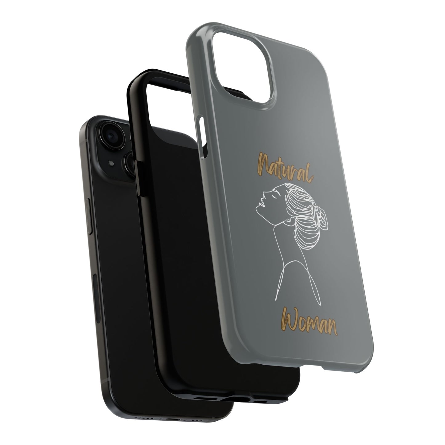 Natural Woman Wet Bun (WL) Tough Phone Cases DARK GREY